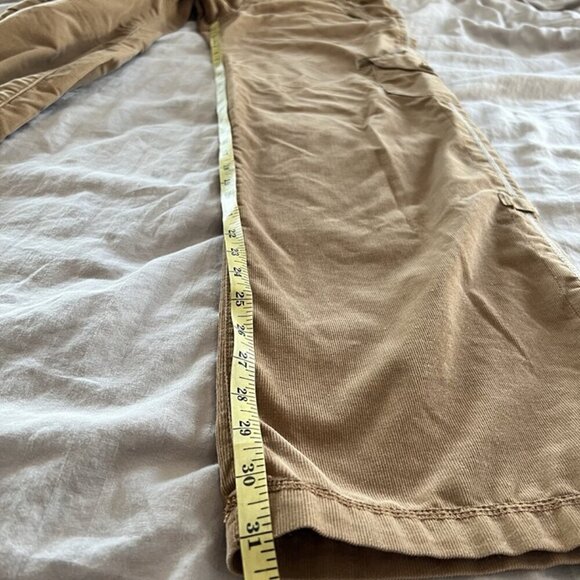 VTG Y2K Mossimo Supply Corduroy Cargo Pants Low Rise Tan Grunge 90s Baggy sz 9 - Picture 6 of 12